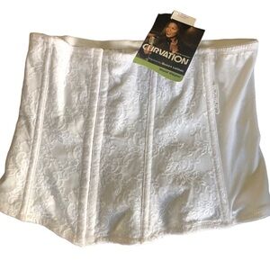VTG Curvation Waist Nipper Corset White Inspired Queen Latifah Sensual & Livable